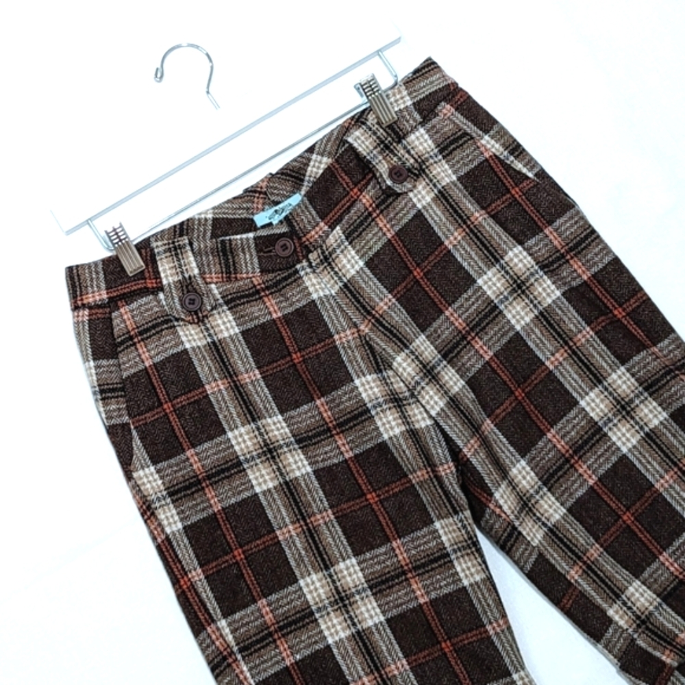 Vintage Papaya Wool Blend Bermuda Shorts | Plaid | Y2K | Grunge | Chic